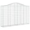 vidaXL Coșuri gabion arcuite 5 buc, 200x30x120/140 cm, fier galvanizat