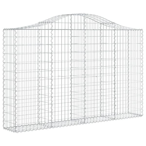 vidaXL Coșuri gabion arcuite 5 buc, 200x30x120/140 cm, fier galvanizat