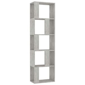 vidaXL Bibliotecă/Separator, gri beton, 45x24x159 cm, lemn prelucrat