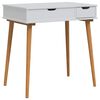 vidaxl Masă de Machiaj FAUSKE Alb 76 x 50 x 78 cm