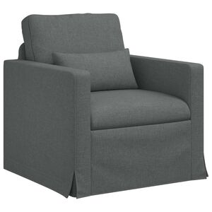vidaXL Canapea Gri &icirc;nchis 78 x 78 x 80 cm țesătură