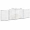 vidaXL Coș gabion arcuit 400x30x120/140 cm fier galvanizat