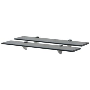 vidaXL Rafturi suspendate, 2 buc., 60 x 10 cm, sticlă, 8 mm
