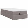vidaXL Cadru de pat otoman cu saltea Taupe 90x190cm Material