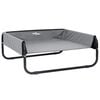 vidaXL Pat pentru c&acirc;ini Manual Gri deschis 70 x 70 x 28,5 cm Oțel
