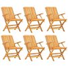 vidaXL Scaune pliante 6 buc 61x67x90 cm lemn masiv de tec