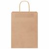 vidaXL Pungi de h&acirc;rtie 250 buc cu m&acirc;nere maro 26x12x35 cm