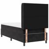 vidaXL Pat cu arcuri cu saltea cu headboard Negru 100 x 200 cm Catifea