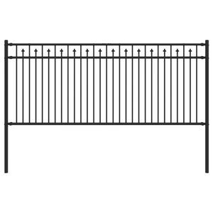vidaXL Gard cu V&acirc;rfuri BAARLO Negru