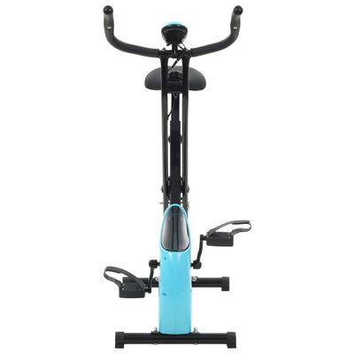 vidaXL Bicicletă magnetică X-Bike cu măsurare puls, negru și albastru