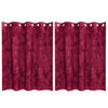 vidaXL Cortine din catifea 2 buc. Roșu Vin 140 x 140 cm Catifea