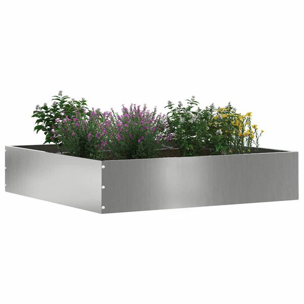 vidaXL Margine pentru gazon Argintiu 60 x 60 x 13 cm Oțel Galvanizat