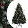 vidaXL Brad de Crăciun artificial verde cu glob 150 cm 150 LED-uri