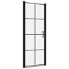 vidaXL Ușă de duș, negru, 81 x 195 cm, sticlă securizată