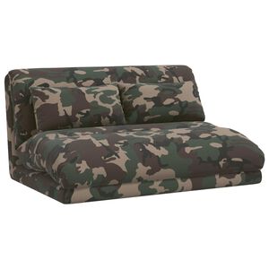 vidaXL Scaun de podea Verde Army 110 x 82 x 55 cm țesătură