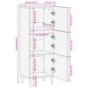 vidaXL Bufet cu raft cu ușă Maro 40 x 33 x 110 cm Lemn de mango solid