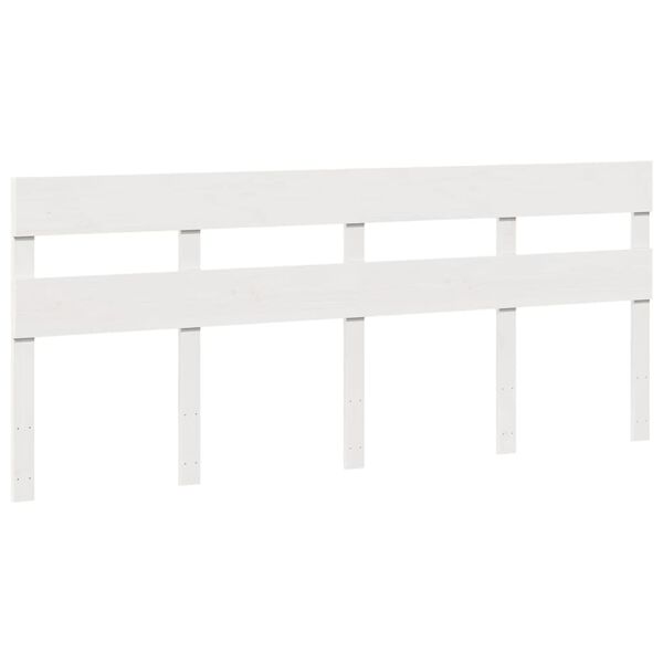 vidaXL Cadru de pat fără saltea, alb, 200x200 cm, lemn masiv pin