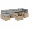 vidaXL Set de canapele pentru grădină 8 buc. Beige și gri deschis