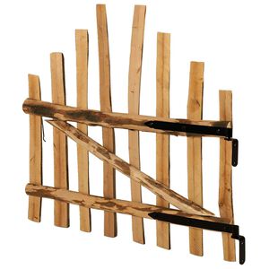 vidaXL Poartă de gard arcuită 100 x 90 cm Lemn de Făglă Impregnat Maro