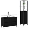 vidaXL Set de mobilier pentru baie cu sertar cu ușă 2 pcs Stejar negru