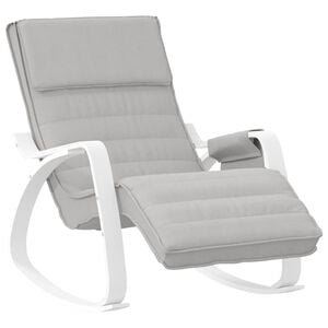 vidaXL Scaun balansoar, gri deschis, material textil