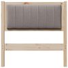 vidaXL Tăblie tapițată cu headboard Maro 80 cm Lemn de pin masiv