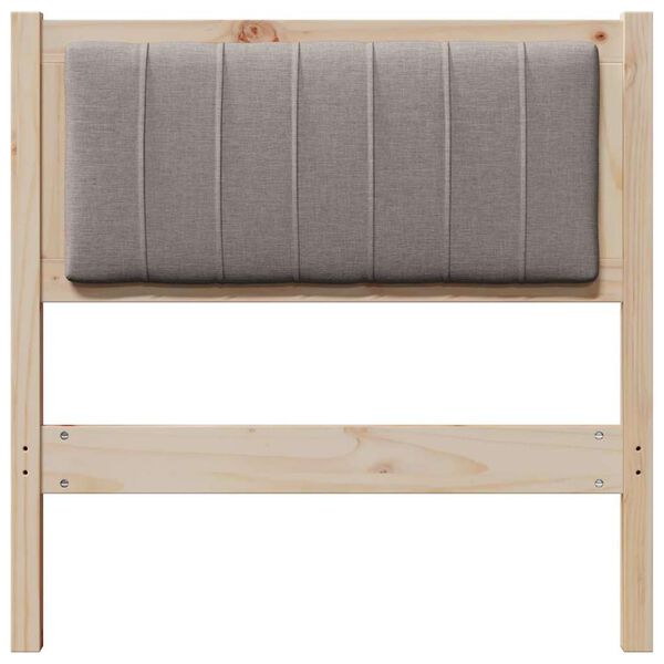 vidaXL Tăblie tapițată cu headboard Maro 80 cm Lemn de pin masiv