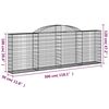 vidaXL Coșuri gabion arcuite 5 buc, 300x30x100/120 cm fier galvanizat
