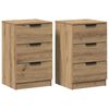 vidaXL Noptiere, 2 buc., stejar artizanal, 40x36x65 cm, lemn prelucrat