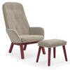 vidaXL Scaun de relaxare cu taburet, gri deschis, catifea