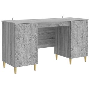 vidaXL Birou Sonoma gri Lemn prelucrat 142,5 x 50 x 75 cm