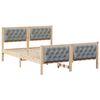 vidaXL Cadru de pat Gri deschis 140 x 200 cm Lemn de pin masiv