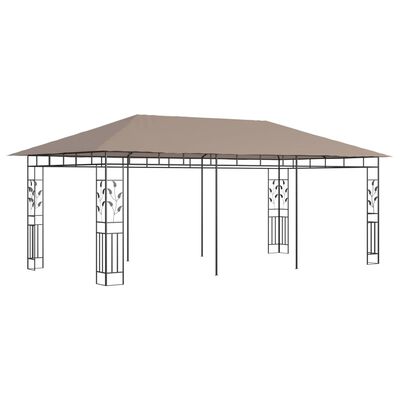 vidaXL Pavilion cu plasă anti-țânțari, gri taupe, 6x3x2,73 m, 180 g/m²