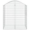 vidaXL Coș gabion arcuit, 100x50x100/120 cm, fier galvanizat