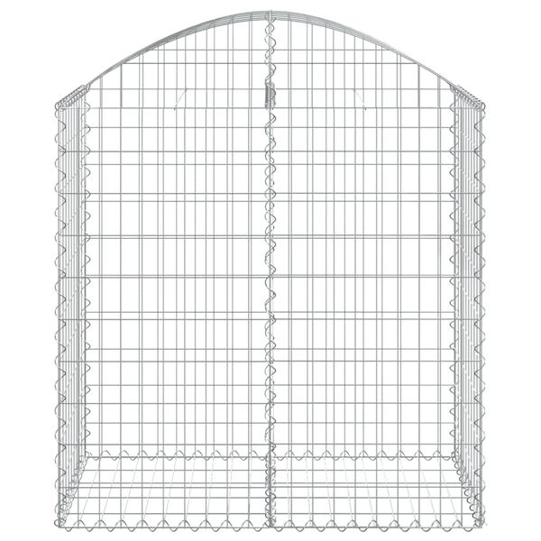 vidaXL Coș gabion arcuit, 100x50x100/120 cm, fier galvanizat