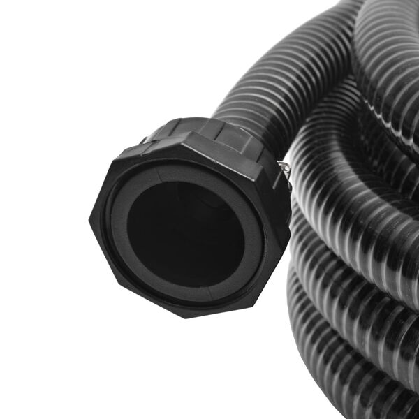 vidaXL Furtun de aspirare cu racorduri, negru, 22 mm, 4 m