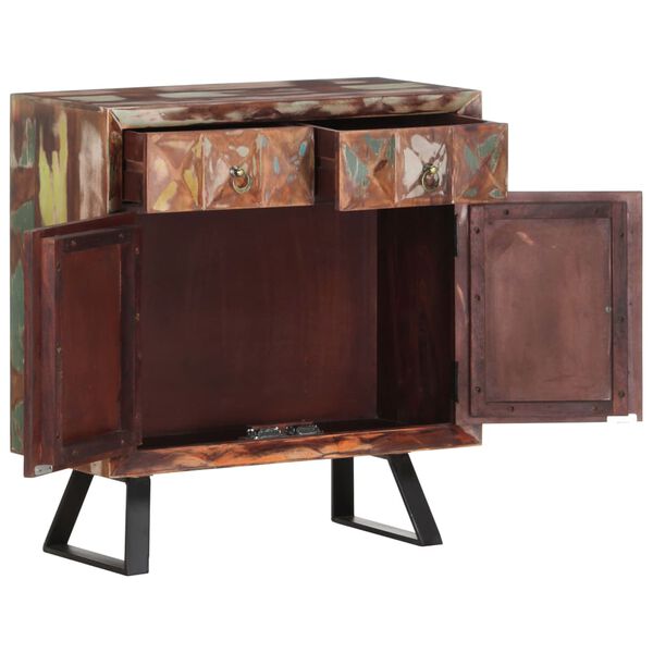 vidaXL Dulap lateral, 70 x 35 x 75 cm, lemn masiv reciclat