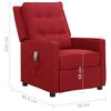 vidaXL Fotoliu de masaj, roșu vin, material textil