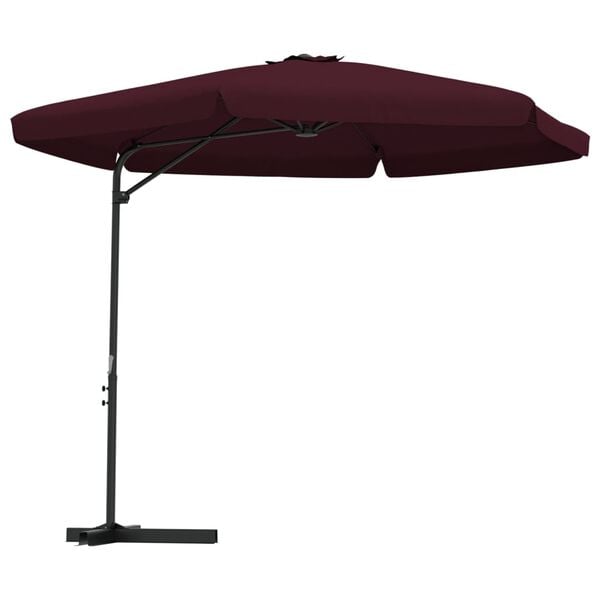 vidaXL Umbrelă de soare exterior, st&acirc;lp din oțel, roșu bordo, 300 cm
