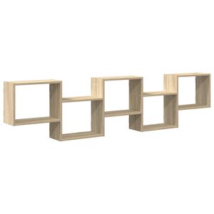 vidaXL Raft cubic perete 5 compartimente stejar sonoma lemn prelucrat