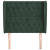 vidaXL Tăblie pat cu aripioare verde &icirc;nchis 103x23x118/128 cm catifea