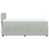 vidaXL Pat box spring cu saltea, gri deschis, 90x190 cm, catifea