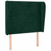 vidaXL Tăblie pat cu aripioare verde &icirc;nchis 93x23x118/128 cm catifea