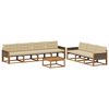 vidaXL Set de canapele de exterior cu pernă 8 pcs Natural și Bej