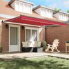 vidaXL Cortina Retractabilă Roșu 400 &times; 300 cm Poliester și Aluminiu