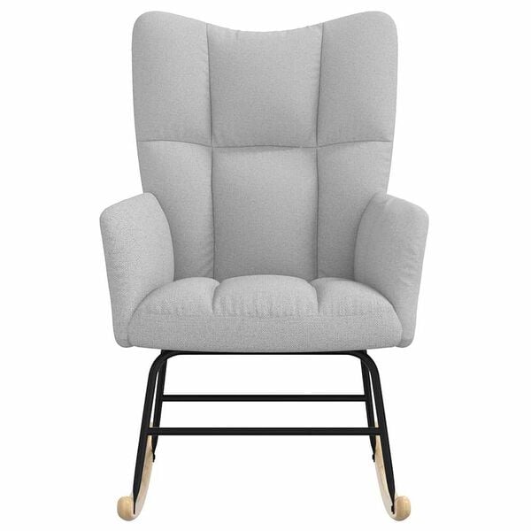 vidaXL Scaun balansoar din stofă gri nor