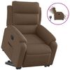 vidaXL Fotoliu electric rabatabil cu ridicare, maro, textil