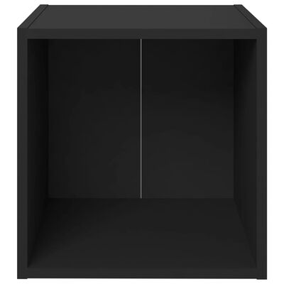 vidaXL Comodă TV, negru, 37x35x37 cm, PAL
