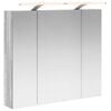 vidaXL Dulap cu oglindă pentru baie Gri Sonoma 80 x 14.5 x 70 cm