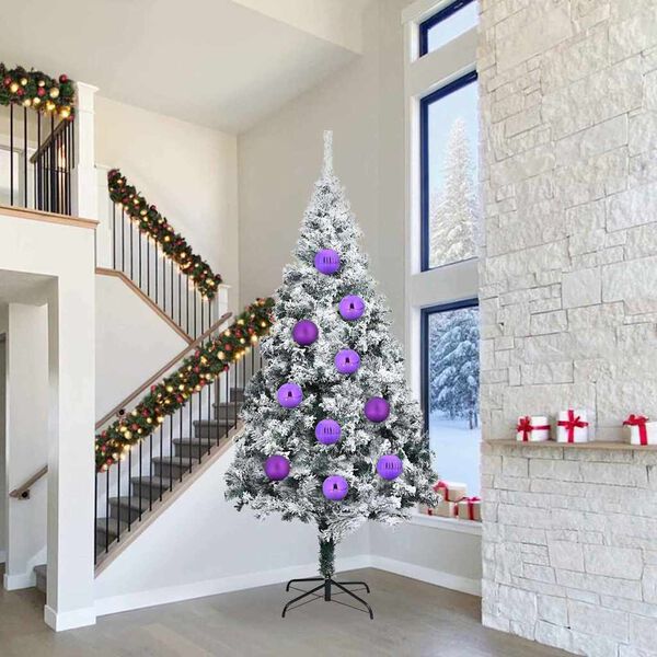 vidaXL Set de Bile de Crăciun XXL 4 pcs Violet Plastic